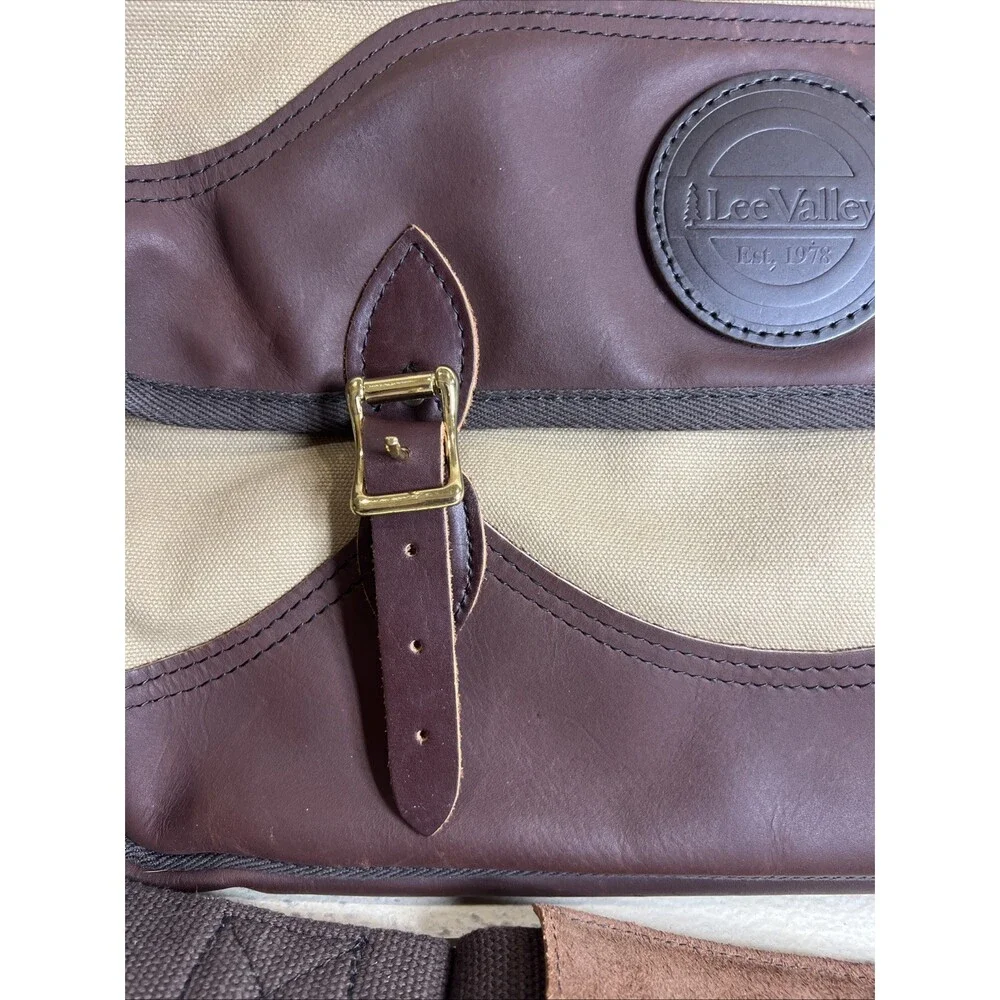 Duluth Pack Khaki Brown Leather Trim Messenger Book Bag Work Bag Travel Bag